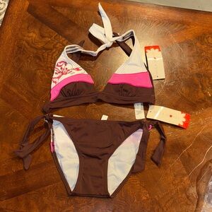 Hula Honey Brown and Pink Bikini